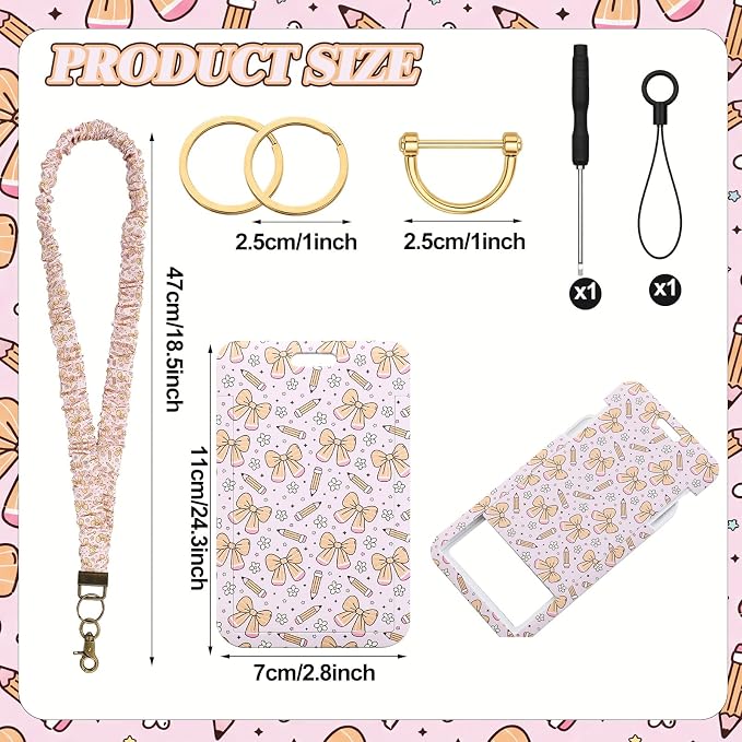Gilprop 1 Pcs Scrunchie Teacher Lanyards - Image 3