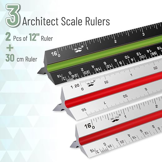 Mr. Pen- Architectural Scale Ruler, 12 Inch, Scale Ruler - Image 2