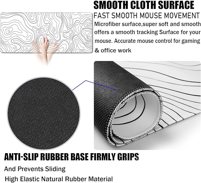 TEDNETGO Extra Large Mouse Pad, Gaming Mouse Pad, Waterproof Extra Large - Image 3