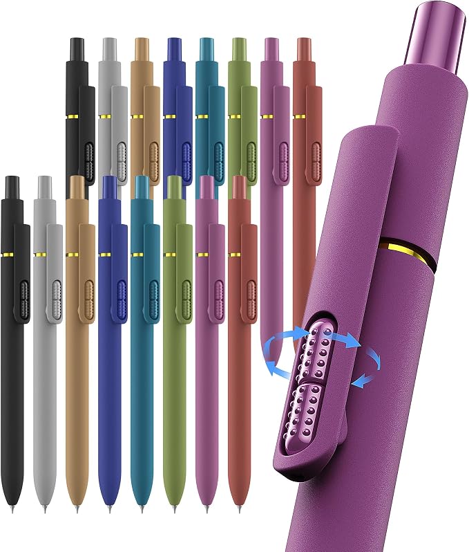 inkipen- 16 Pack Pens, Gel pens Black Ink, Fine Point, Quick-Drying Smooth by Unknown