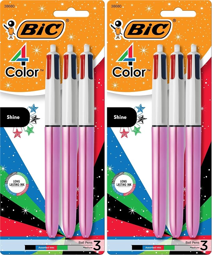BIC 4 Color Shine Retractable Ballpoint Pen by BIC