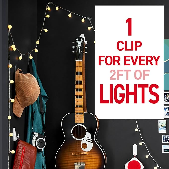 Command Indoor Mini Light Clips, Damage Free Hanging Christmas Lights, Mini - Image 4