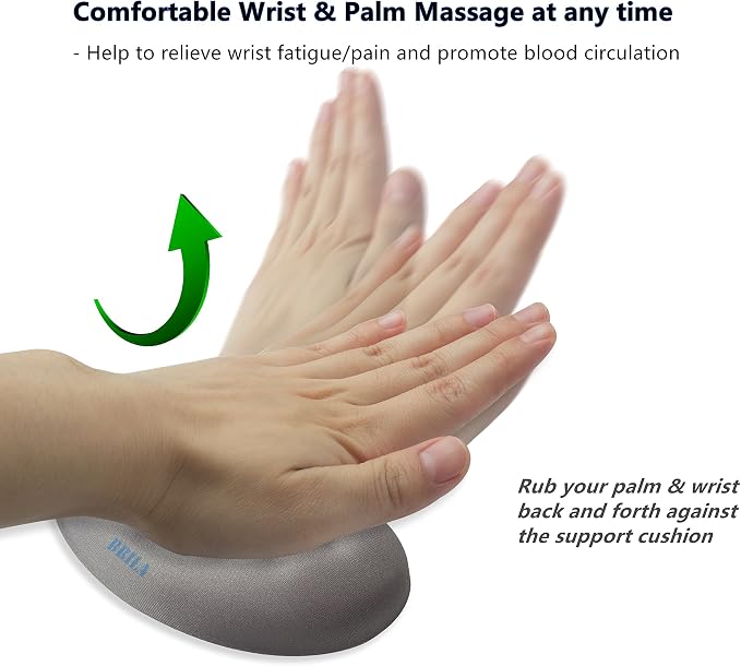 BRILA Ergonomic Memory Foam Mouse Wrist Rest Support Pad Cushion - Image 6