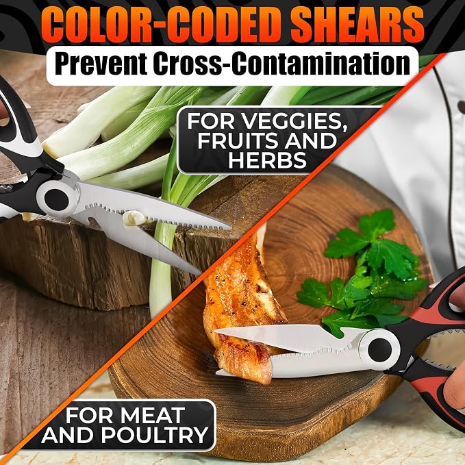 2 Pcs Heavy Duty Kitchen Scissors - Image 5