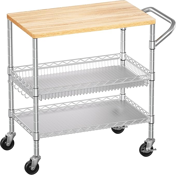 WDT 3 Tier Rolling Kitchen Carts by WDT