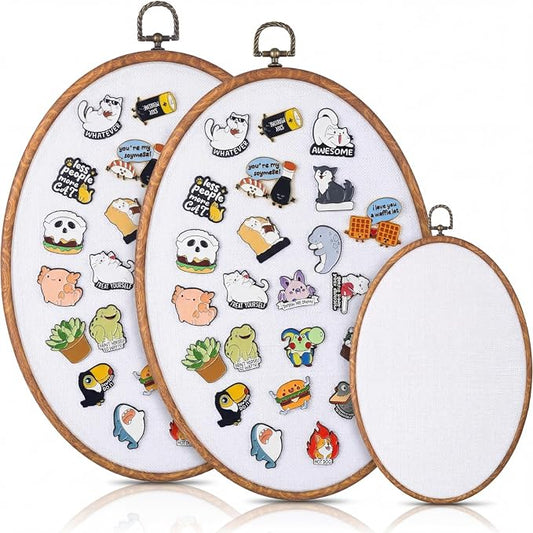 Yalikop Pin Display Board Fabric Enamel Pin Boards Wall Hanging Brooch Earrings by Yalikop