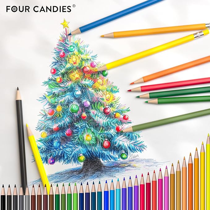 Four Candies Mechanical Colored Pencils, Erasable Mechanical Pencils - Image 3