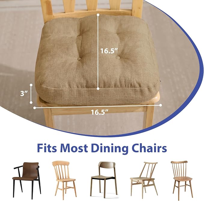 IASEAHK Chair Cushions for Dining Chairs, Dining Chair Cushions, Tufted Indoor - Image 3
