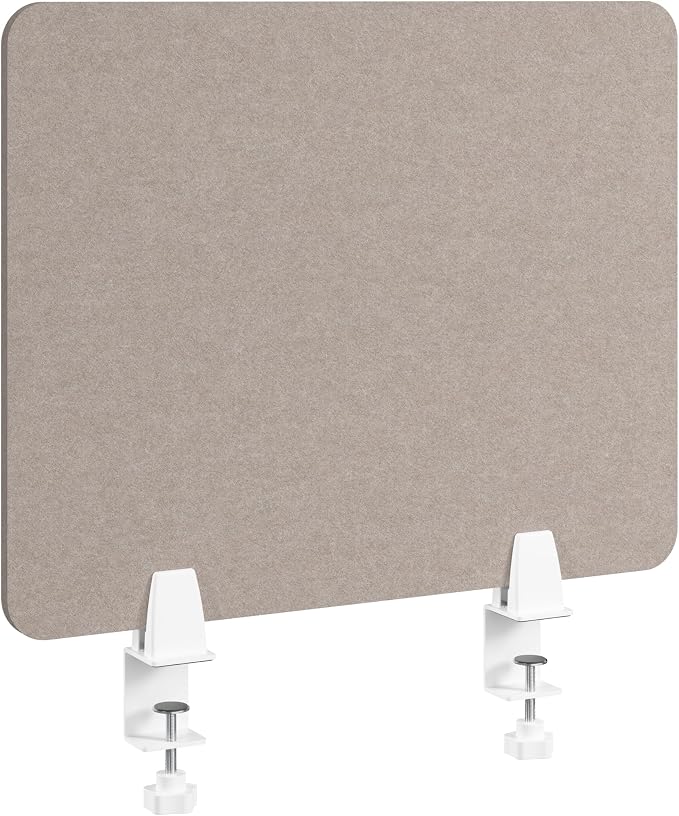 Bush Business Furniture 22W Desktop Privacy Screen in Warm Beige, Desk Mounted by Bush+Furniture