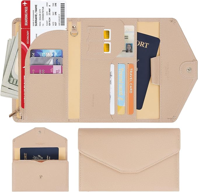 ZOPPEN Mulit-purpose Rfid Blocking Passport Holder Travel Wallet Passport and - Image 2