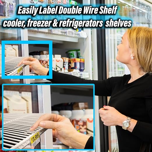 2.25" L x 1.25" H Plastic Cooler/Refrigerator UPC Label Holder Clip Organizer - Image 2