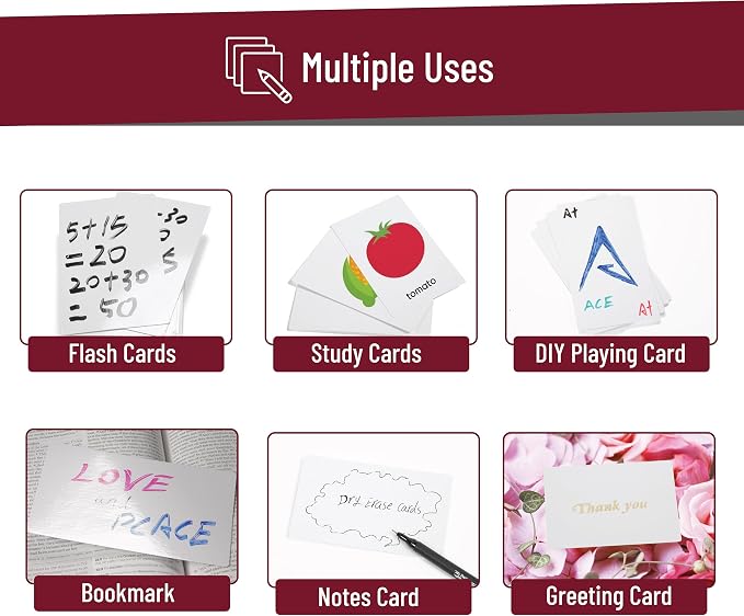 Mr. Pen- Dry Erase Index Cards, 45 Pack, Laminated on One Side | Blank Note - Image 5