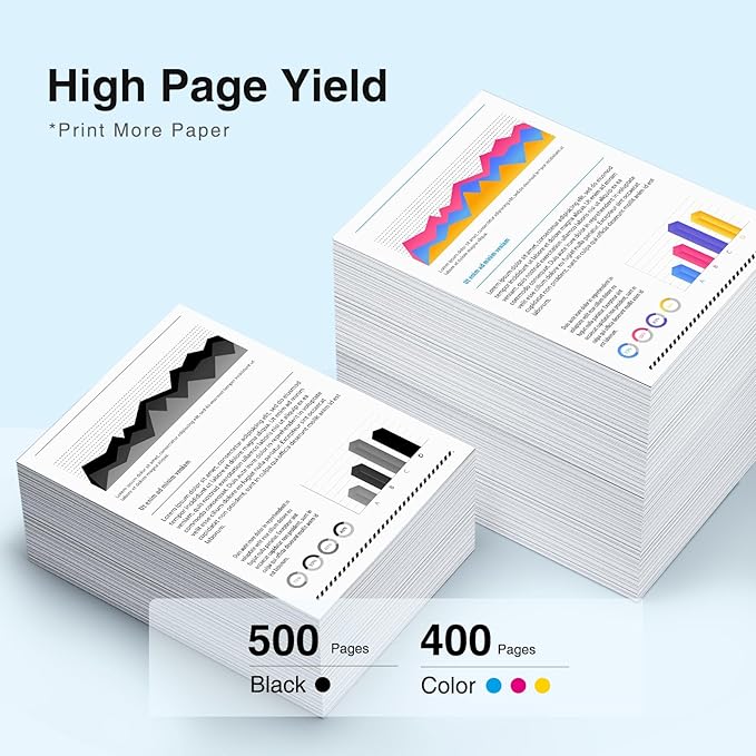 923 Ink Cartridges Combo Pack Without Chip Replacement for HP 923 Ink Cartridges for hp Printers Work for HP OfficeJet 8130e 8135e 8138e 8139e 8130 OfficeJet 8120 8122e 8123 Printer,4 Pack-DeskLoop Office