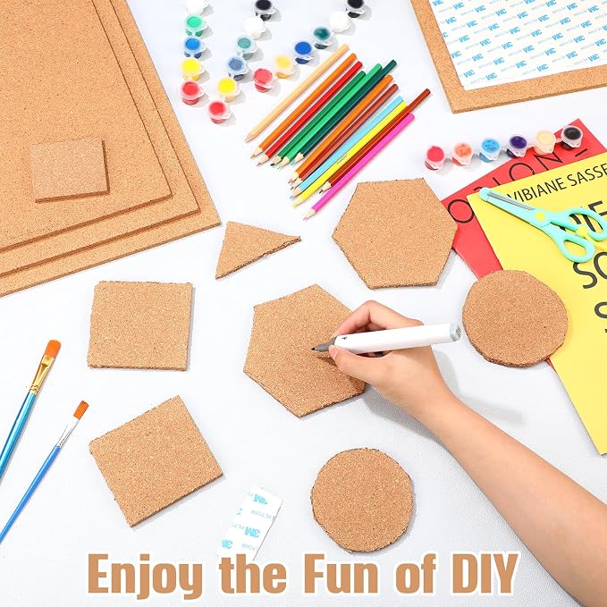 Kosiz 30 Pack Cork Board Square 12" x 12", 1/4" Thick Cork Board Tiles Bulk - Image 4