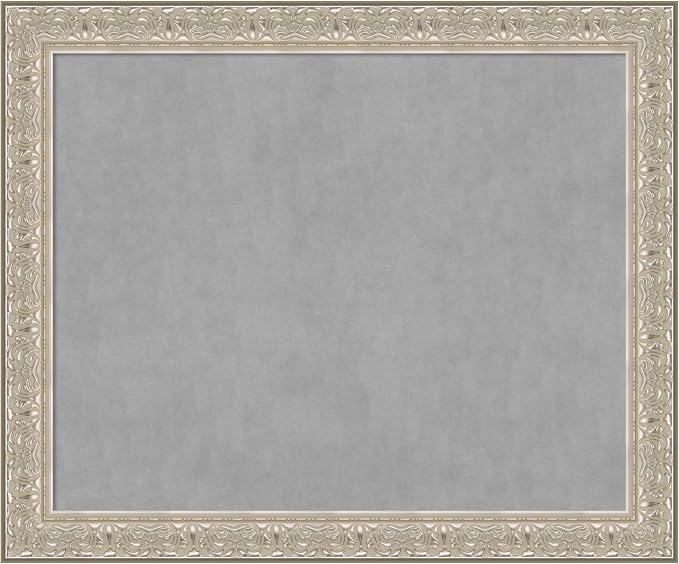 Amanti Art Silver Framed Magnetic Board 39x47 X-Large Vision Board by AmantiArt