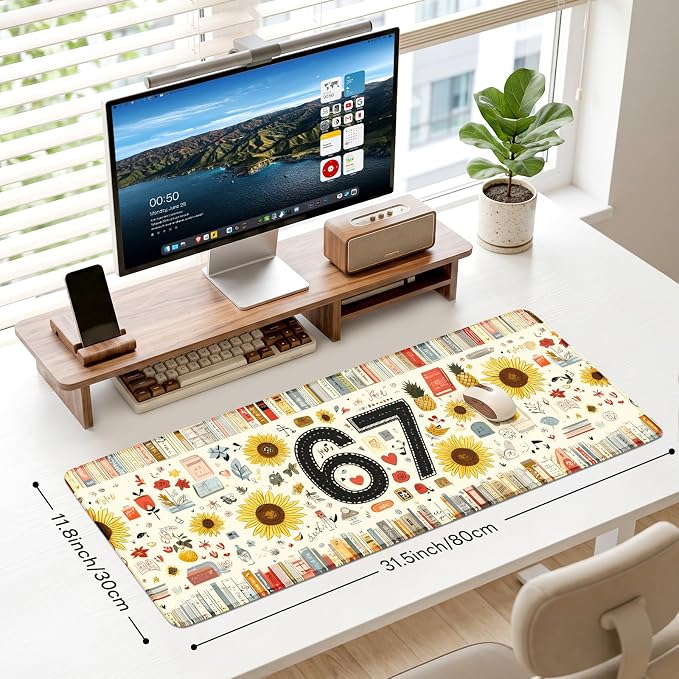 Desk Mat, Big Desk Pad, 31.5x11.8 Inches Extended Big Gaming Mouse Pad - Image 3