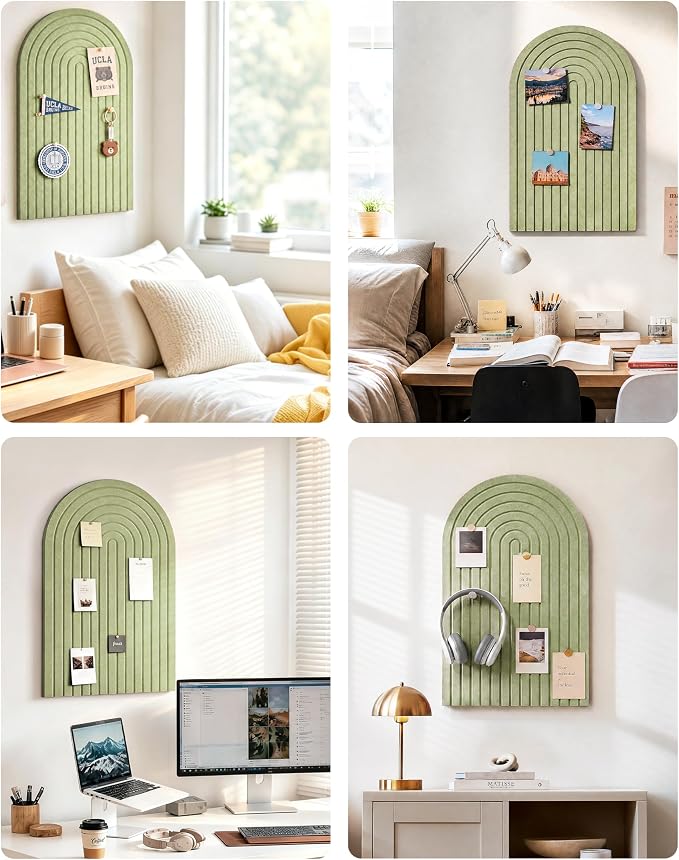 Large Arched Felt Bulletin Board 24"x16", 1/2" Thick Foldable Pin Board - Image 5
