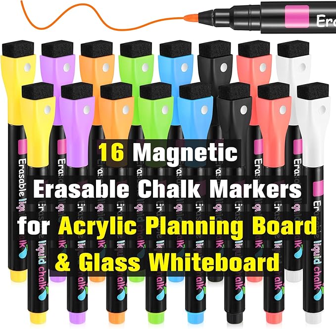 Liquid Chalk Markers Magnetic Wet Erase Markers by OORAII