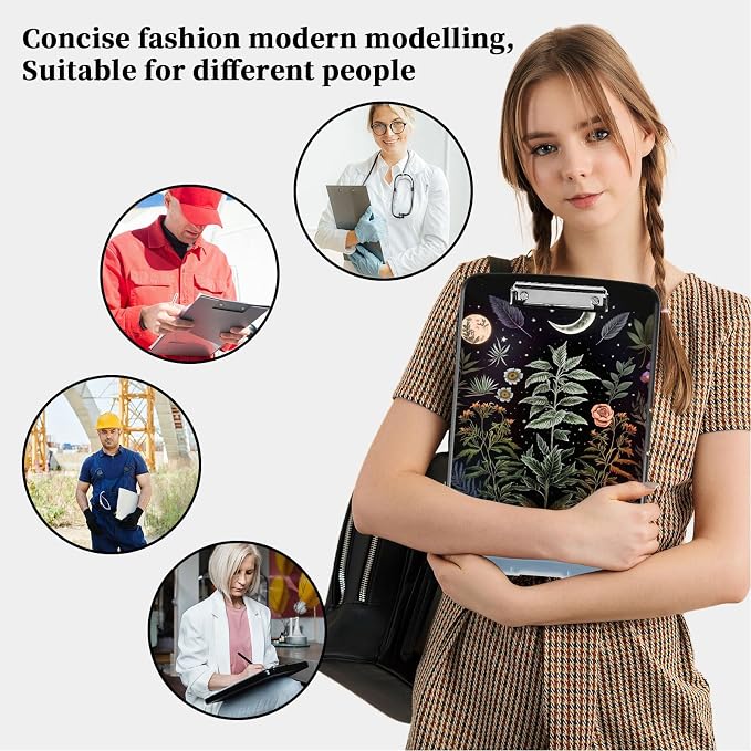 Clipboard with Storage, Heavy Duty Plastic Nursing Storage Clipboard Foldable - Image 3