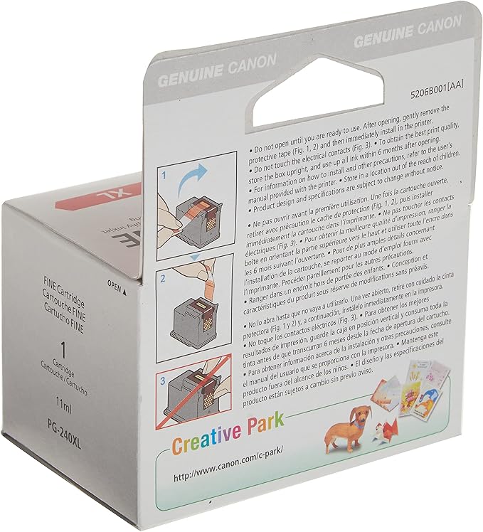 Canon PG-243/ CL-244 Ink Multi Pack, Compatible to TR4520, MX492, MG2520, MG2922 & PG-240 XL Black Ink Catridge Compatible to Printer MG2120, MG3120, MG4120, MX512, MX432, MX372-DeskLoop Office