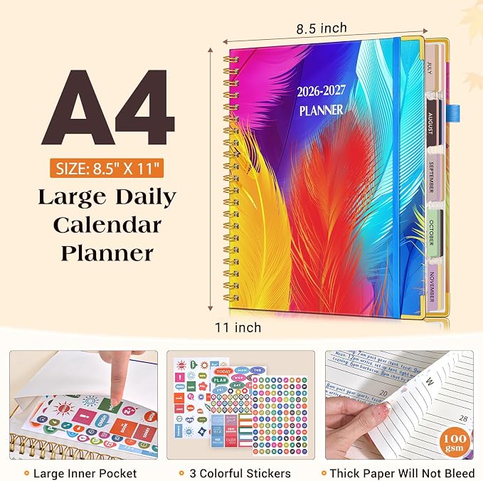 Academic Planner 2026-2027, 18 Months Weekly and Monthly Daily Planner from - Image 5