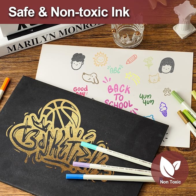 Metallic Markers, 30 Fine Point Scrapbook Pens - Image 7