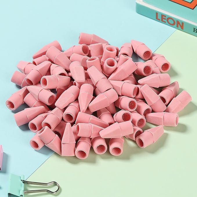 Mr. Pen- Pencil Top Erasers, 120 Pack, Latex-Free | No-Smudge Cap Pencil Erasers - Image 8