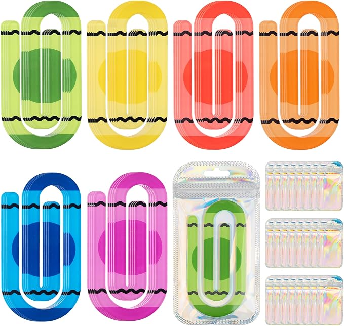 48 Pack Jumbo Acrylic Paper Clips by Sandure