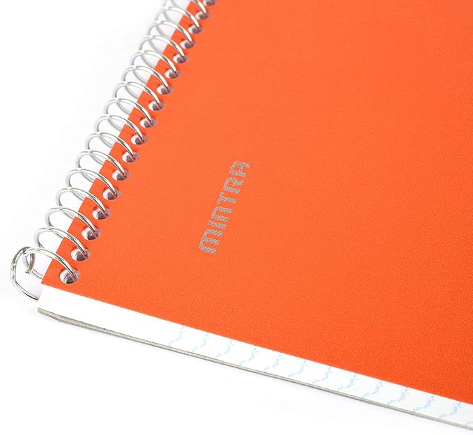 Mintra Office TOP BOUND Durable Spiral Notebooks (Orange, College Ruled 3pk)-DeskLoop Office