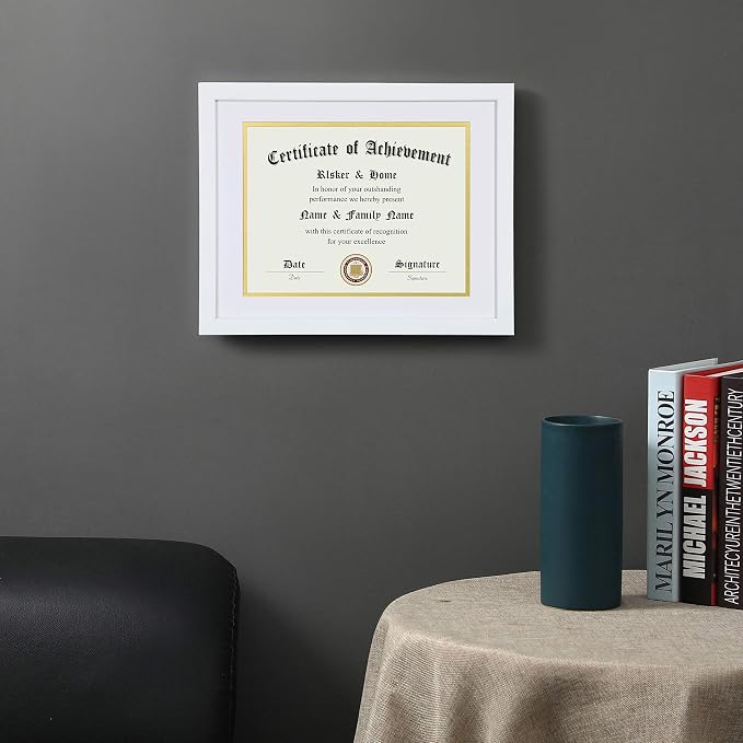 ELSKER&HOME 8.5x11 Diploma Frame White - Image 3