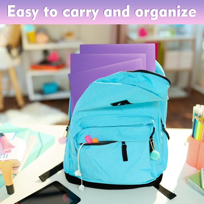 pmybupo 25Pack Purple Plastic Folders - Image 5