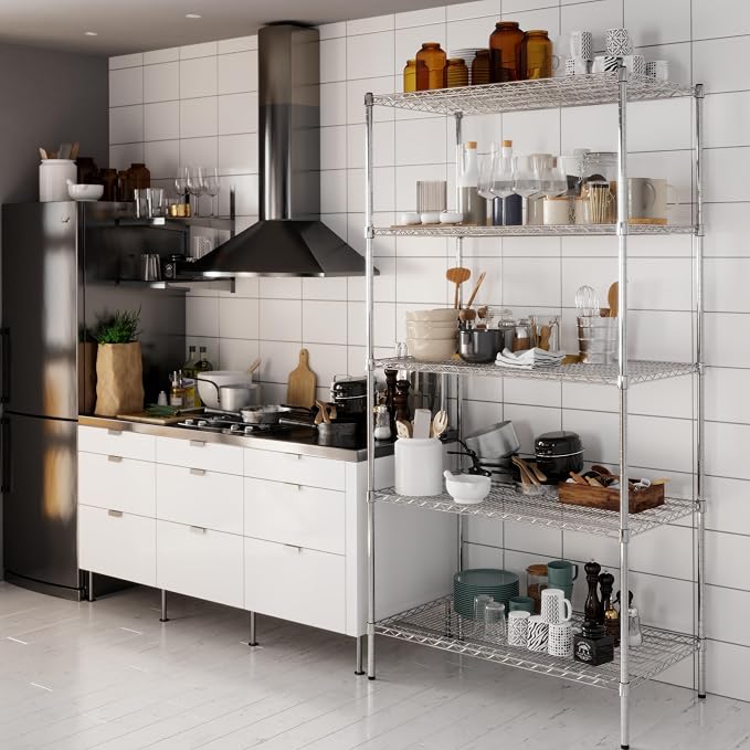 Regal Altair 24" Deep x 42" Wide x 86" Height Wire Shelving Kit | 5-Tier | NSF - Image 8