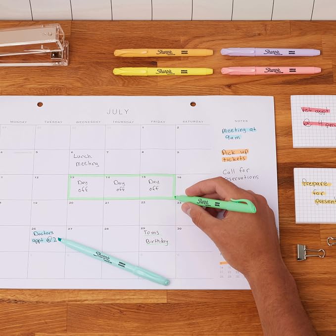 Sharpie Pocket Highlighters, Mild Pastel Colors, Chisel Tip, and Office Use - Image 5