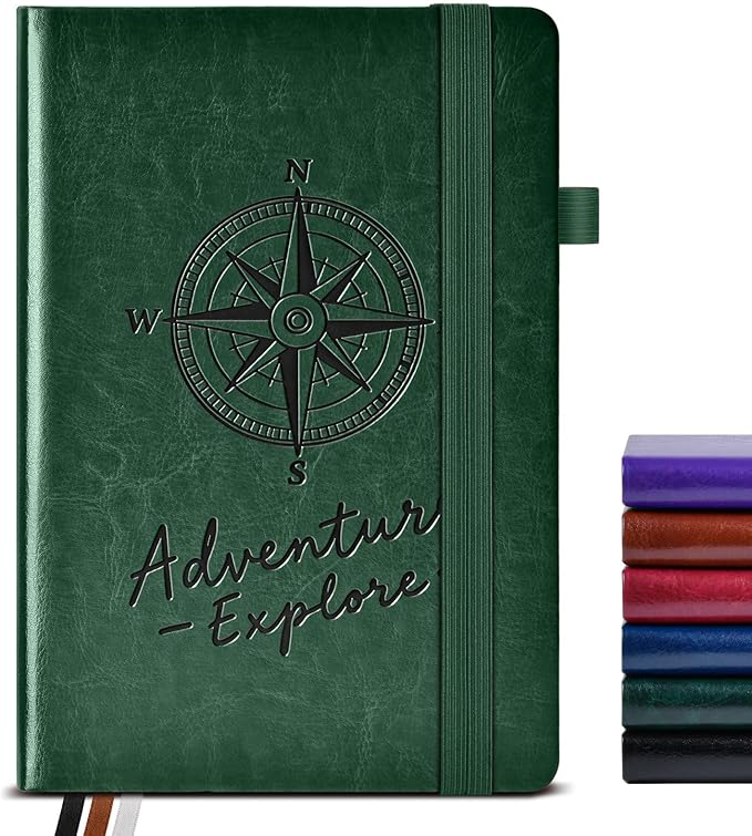PAIBAS Lined Journal Notebook for Women Men, 160 Pages, A5 Hardcover Vintage by PAIBAS