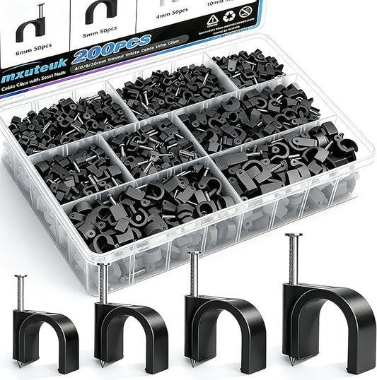 mxuteuk 200PCS Cable Clips by mxuteuk
