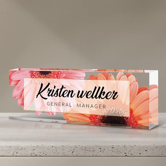 Personalized Office Name Plate for Desk, Custom Employee Appreciation Gifts by Custom