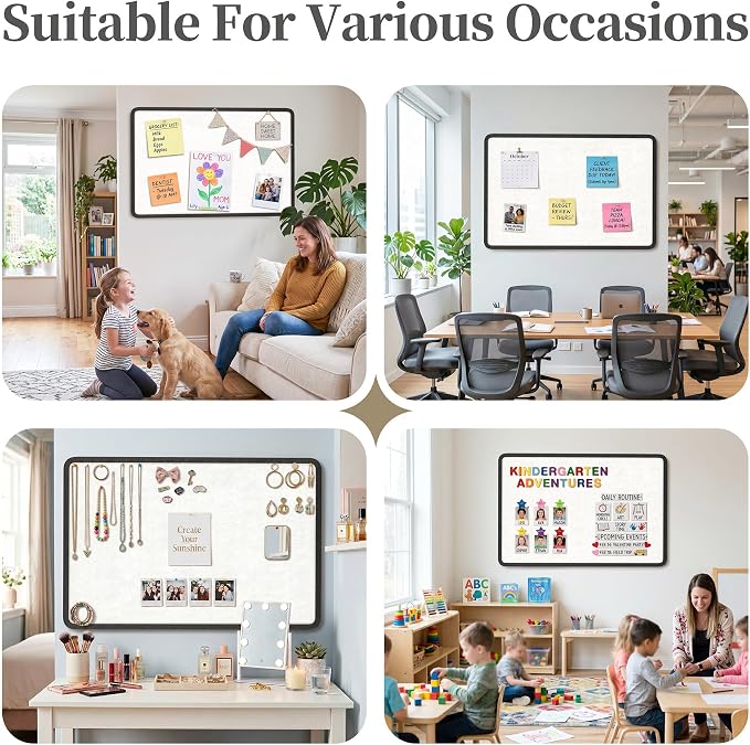 Bulletin Board Decorative Felt Foldable Vision Photo Pin Boards | 48 x 36 - Image 8