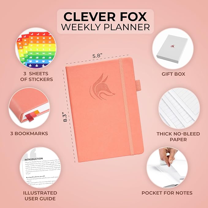 Clever Fox Planner – Undated Weekly & Monthly Planner - Image 2