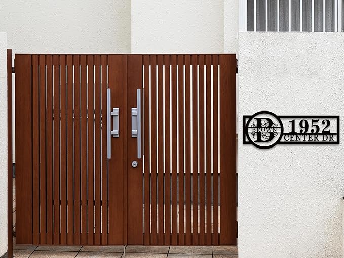 Custom Address Numbers for House, Personalized Hanging Metal Address Signs for - Image 3