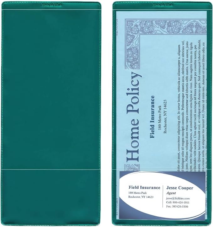 StoreSMART® - Metallic Green Plastic Policy/Lotto Ticket Holders - 300-Pack - by StoreSMART