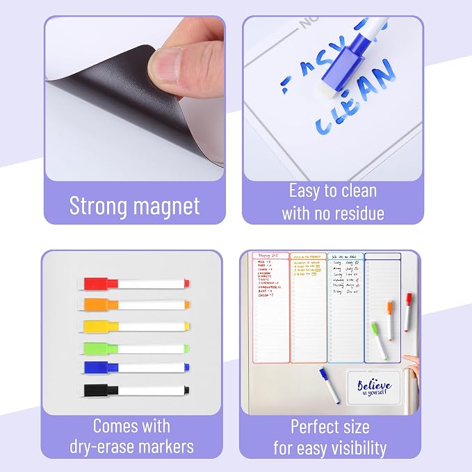Mr. Pen- 4" x 12" Magnetic Dry Erase to Do List, Neon Style, 4X Dry Erase to Do - Image 6