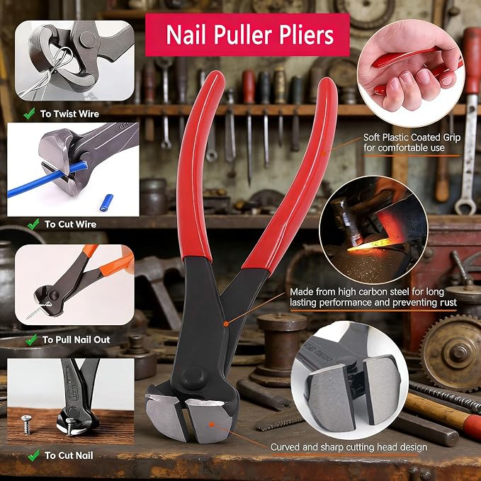 OFCOX 5Pcs Upholstery Staple Remover Tool Set, Heavy Duty Nail Puller Pliers - Image 3