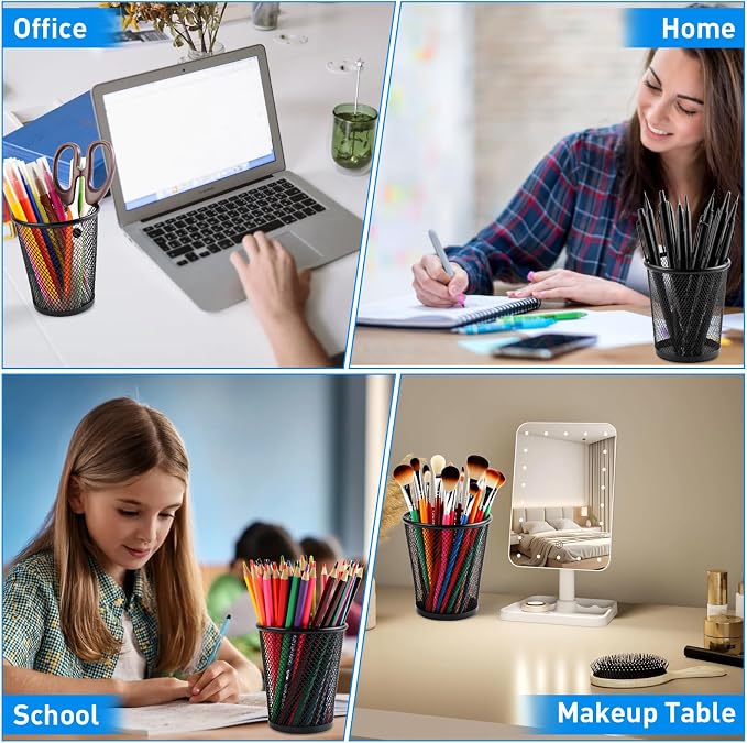 AZUREAL Pencil Holder 2 Pack, Premium Metal Pen Cup Holder - Image 7