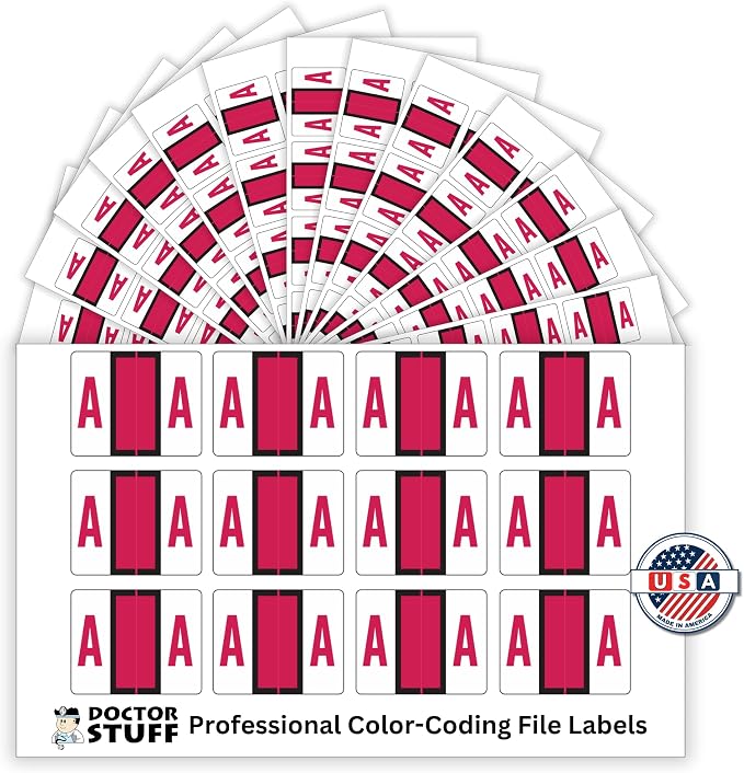 Doctor Stuff - File Labels for File Folders, Alphabet Letter A Stickers - Image 2