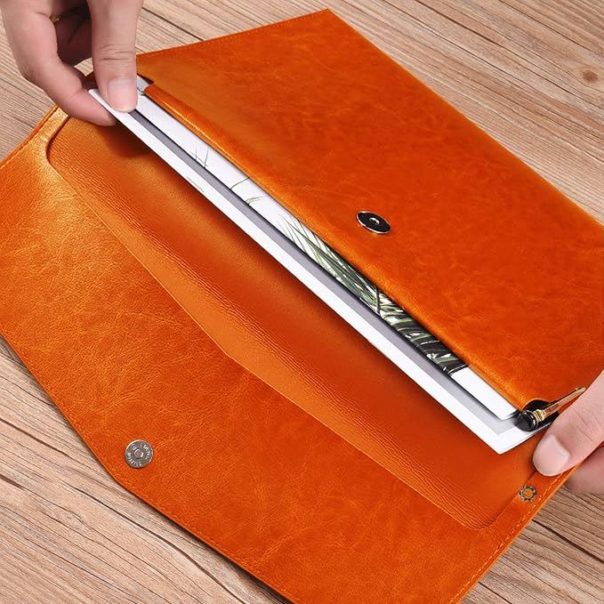 PU Leather A4 File Folder Document Holder Envelope Folder Case - Image 5