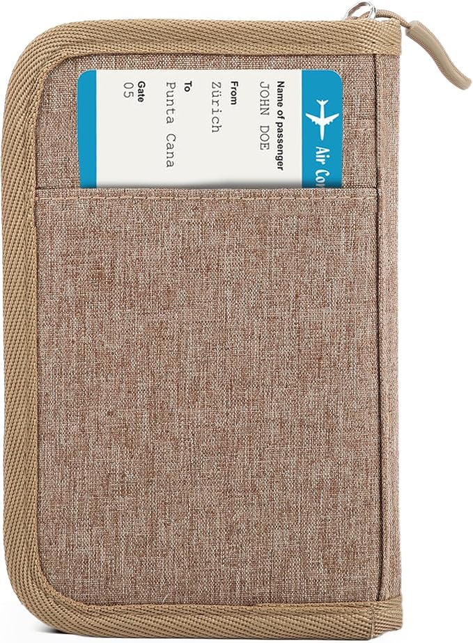 Passport Holder for Travel, Women Rfid Blocking Passport Wallet, Travel by Unknown