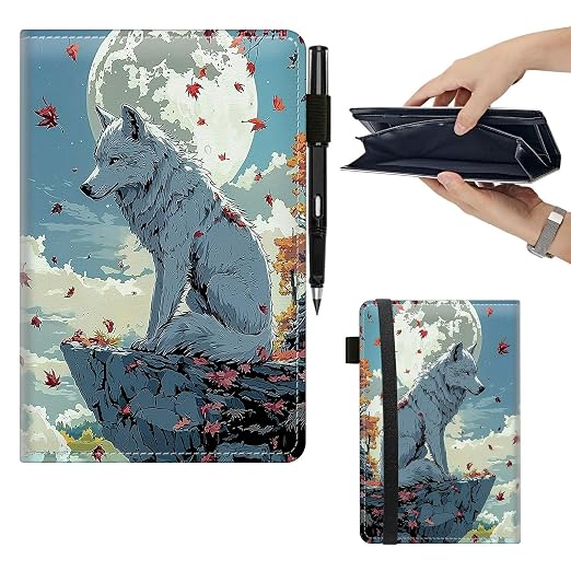 Autumn Gray Wolf Large Server Book by Unknown