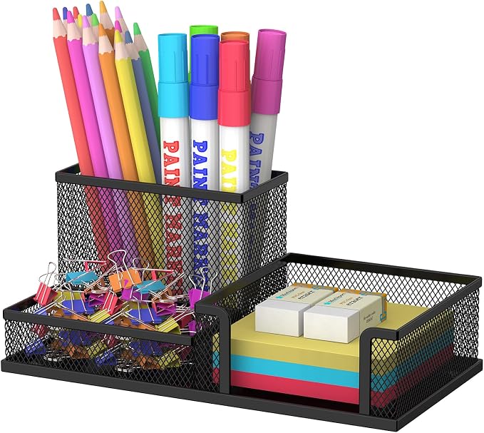 SUPEASY Pen Holder Desk Organizer, Office Supplies Pencil Holder by SUPEASY