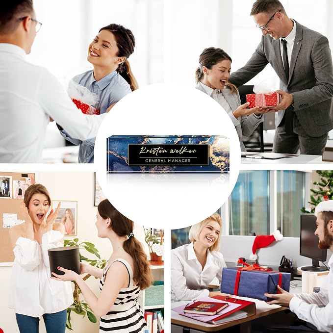 Desk Name Plate Personalized, Premium Clear Acrylic Desk Name Plate, - Image 3