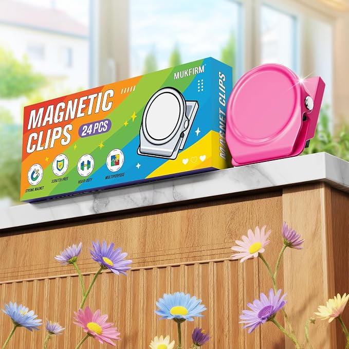 24 Pack Magnetic Clip Heavy Duty, Cute Magnetic Clips - Image 7